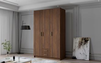 Skříň Arya I 120 - ořech/zlaté úchytky