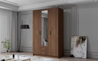 Skříň Arya II 120 - ořech/zlaté úchytky