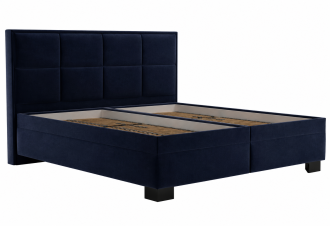Postel Elezar 180x200 tm. modrá/černé nohy Postel Elezar 180x200 tm. modrá/černé nohy