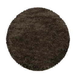 Kusový koberec Fluffy Shaggy 3500 brown kruh - 120x120 (průměr) kruh cm