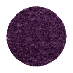 Kusový koberec Fluffy Shaggy 3500 lila kruh - 200x200 (průměr) kruh cm