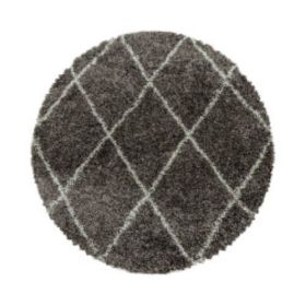 Kusový koberec Alvor Shaggy 3401 taupe kruh - 80x80 (průměr) kruh cm