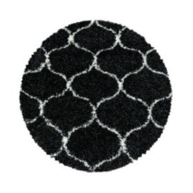 Kusový koberec Salsa Shaggy 3201 anthrazit kruh - 80x80 (průměr) kruh cm