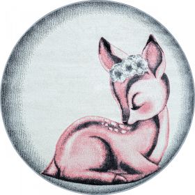 Dětský kusový koberec Bambi 850 pink kruh - 160x160 (průměr) kruh cm