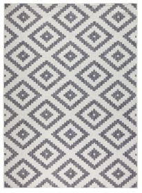 Kusový koberec Twin-Wendeteppiche 103132 grau creme – na ven i na doma - 80x350 cm