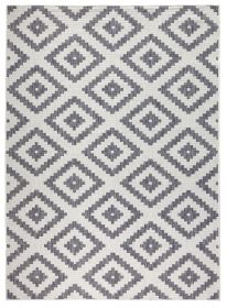 Kusový koberec Twin-Wendeteppiche 103132 grau creme – na ven i na doma - 160x230 cm