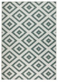 Kusový koberec Twin-Wendeteppiche 103131 grün creme – na ven i na doma - 80x350 cm