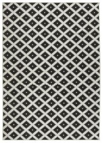 Kusový koberec Twin-Wendeteppiche 103124 schwarz creme – na ven i na doma - 80x150 cm