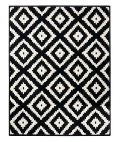 Kusový koberec Hamla 105477 Black Cream - 80x200 cm