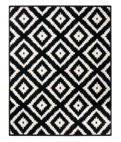Kusový koberec Hamla 105477 Black Cream - 80x300 cm
