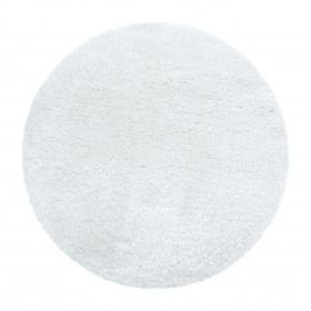 Kusový koberec Brilliant Shaggy 4200 Snow kruh - 120x120 (průměr) kruh cm