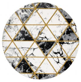 Kusový koberec Emerald 1020 black and gold kruh - 120x120 (průměr) kruh cm