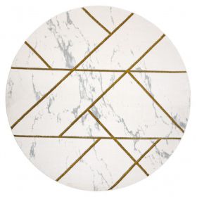 Kusový koberec Emerald geometric 1012 cream and gold kruh - 120x120 (průměr) kruh cm