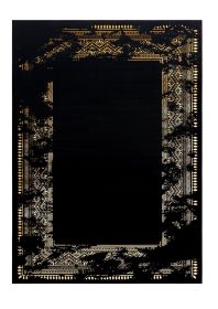 Kusový koberec Gloss 408C 86 glamour black/gold - 200x290 cm