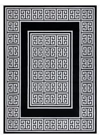 Kusový koberec Gloss 6776 85 greek black/ivory - 200x290 cm