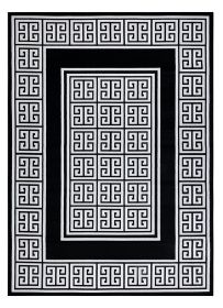 Kusový koberec Gloss 6776 85 greek black/ivory - 180x270 cm