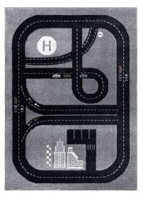 Dětský kusový koberec Fun Track grey - 160x220 cm