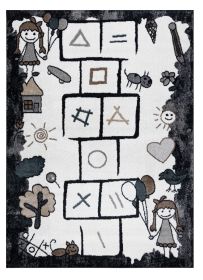 Dětský kusový koberec Fun Hop black - 80x150 cm