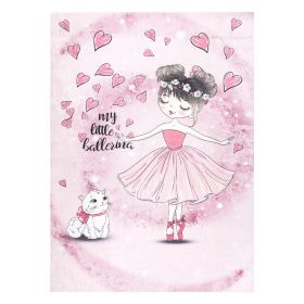 Dětský kusový koberec Bambino 2185 Ballerina pink - 80x150 cm