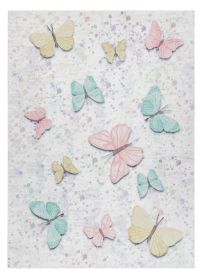 Dětský kusový koberec Bambino 1610 Butterflies cream - 80x150 cm