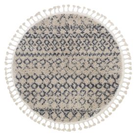 Kusový koberec Berber Agadir G0522 cream and grey kruh - 120x120 (průměr) kruh cm