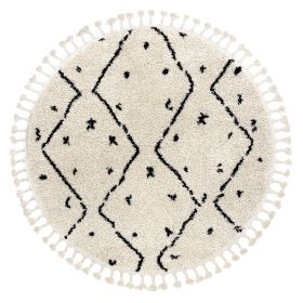 Kusový koberec Berber Tetuan B751 cream kruh - 120x120 (průměr) kruh cm