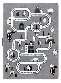 Dětský kusový koberec Petit Town streets grey - 200x290 cm