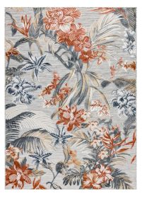 Kusový koberec Botanic 65262 flowers grey – na ven i na doma - 78x150 cm