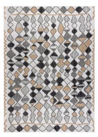 Kusový koberec Cooper Sisal Diamonds 22217 ecru/black - 120x170 cm