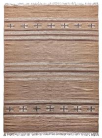 Ručně vázaný kusový koberec Ginger DESP P83 Brown Cream - 80x150 cm