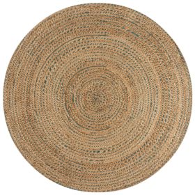 Kusový koberec Capri Jute Natural/Blue kruh - 180x180 (průměr) kruh cm