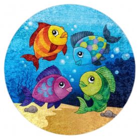Dětský kusový koberec Junior 51594.801 Ocean - 120x120 (průměr) kruh cm