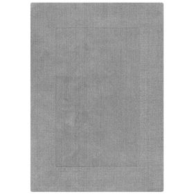 Kusový ručně tkaný koberec Tuscany Textured Wool Border Grey Marl - 160x230 cm