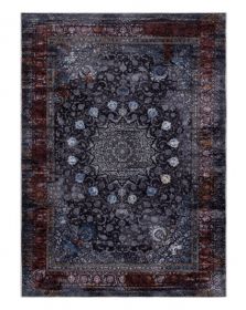 Kusový koberec Miro 51600.810 Rosette navy blue - 80x150 cm
