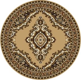 Kusový koberec TEHERAN T-102 beige kruh - 160x160 (průměr) kruh cm