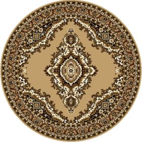 Kusový koberec TEHERAN T-102 beige kruh - 160x160 (průměr) kruh cm