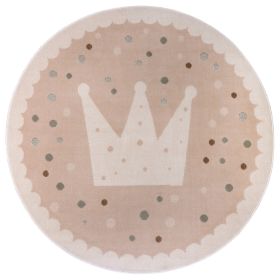 Dětský koberec Adventures 105971 Cream Beige kruh - 100x100 (průměr) kruh cm