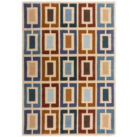 Ručně všívaný kusový koberec Illusion Retro Blocks Blue/Multi - 160x230 cm