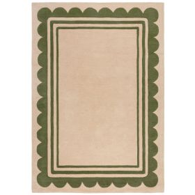 Ručně všívaný kusový koberec Lois Scallop Green - 120x170 cm