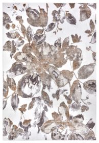 Kusový koberec Shine 105922 Floral White Grey Brown - 57x90 cm