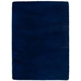 Kusový koberec Ivy Faux Fur Navy - 120x170 cm