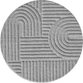 Kusový koberec Art 1121 Silver kruh - 160x160 cm