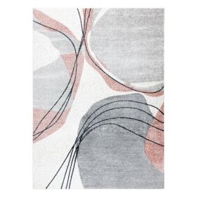 Kusový koberec Fusion 5868 white/dark pink - 120x170 cm