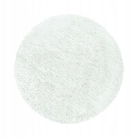 Kusový koberec Fluffy Shaggy 3500 white kruh - 80x80 (průměr) kruh cm