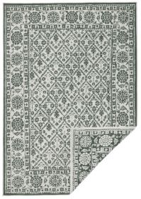Kusový koberec Twin-Wendeteppiche 103115 grün creme – na ven i na doma - 80x350 cm