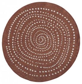 Kusový koberec Twin-Wendeteppiche 103110 terra creme kruh – na ven i na doma - 140x140 (průměr) kruh cm