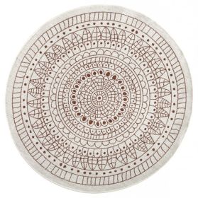 Kusový koberec Twin-Wendeteppiche 103102 creme terra kruh – na ven i na doma - 140x140 (průměr) kruh cm