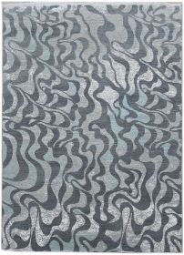 Ručně vázaný kusový koberec Diamond DC-M1 Grey/aqua - 140x200 cm