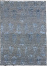 Ručně vázaný kusový koberec Diamond DC-EKT 10 Silver/blue - 120x170 cm