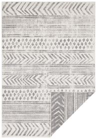Kusový koberec Twin Supreme 103862 Biri Grey/Cream – na ven i na doma - 80x350 cm